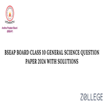 BSEAP 2024 General Science Question Paper with Solutions PDF